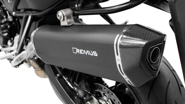 REMUS BLACK HAWK Silencer Stainless steel black BMW F 800 R from 2017 EEC EURO 4