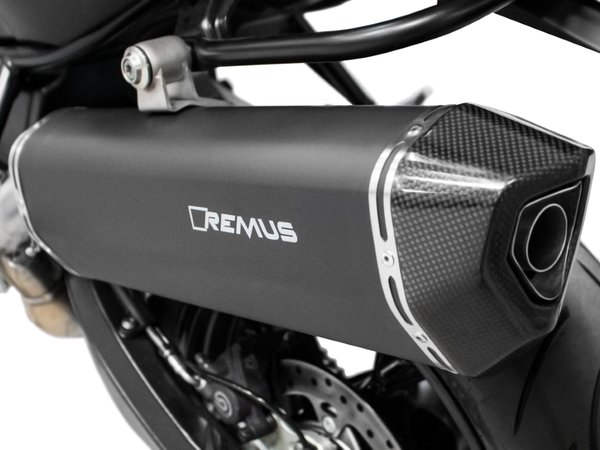REMUS BLACK HAWK Silencer Stainless steel black BMW F 800 R from 2017 EEC EURO 4