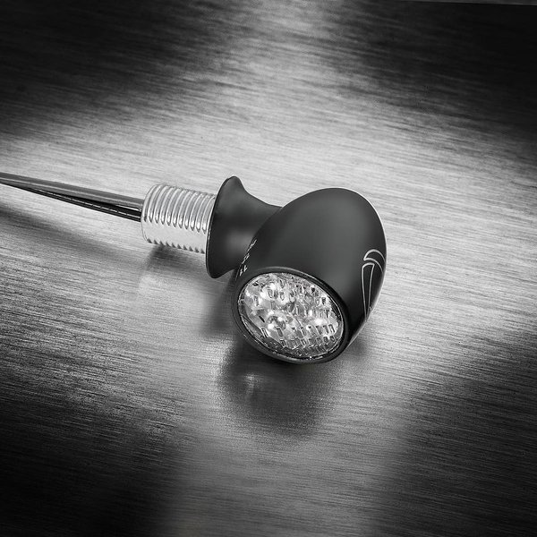 Atto® LED mini indicator, black, front and rear