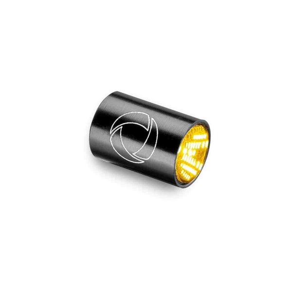 Atto® Dark Integral LED Mini indicator, black, front and rear