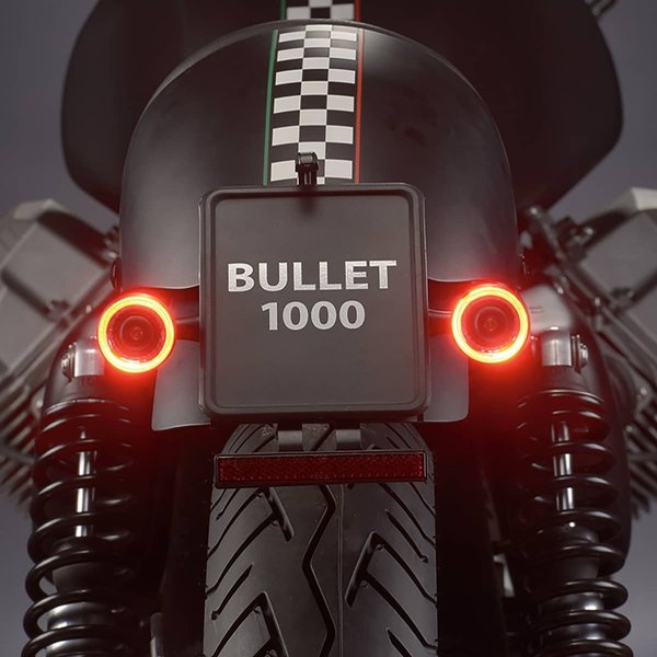 Bullet 1000® DF LED Clignotant 3 en 1, chromé, arrière