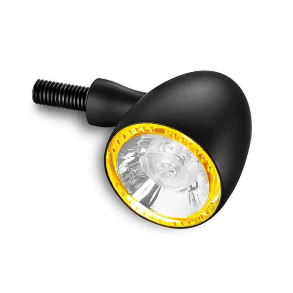 Bullet 1000® PL LED Blinker mit Positionslicht, schwarz, vorne