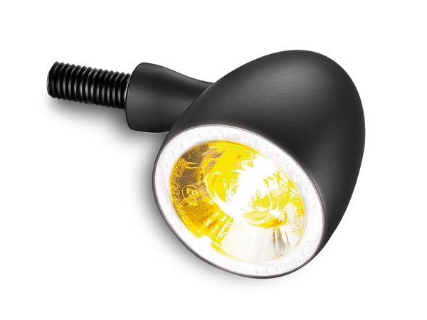 Bullet 1000® PL white LED Clignotant avec feu position, noir, avant