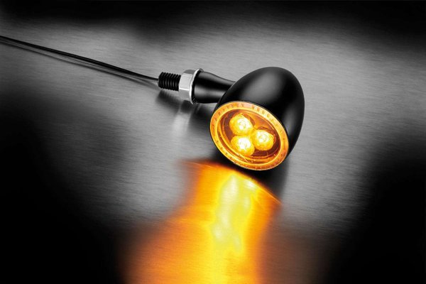Bullet 1000® Dark LED Indicator, black tinted, front and rear
